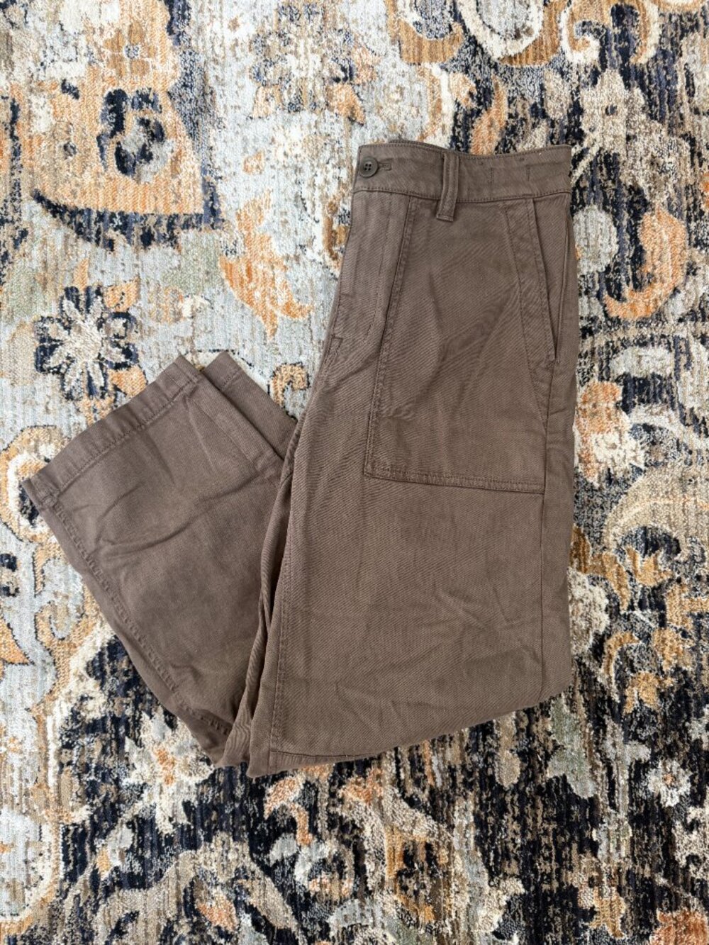 Madewell Darted Barrel-Leg Pant | Size 25 | NWT | Mocha Brown - Picture 5 of 5